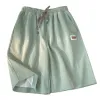 Wholesale of ice silk five-inch shorts for women's summer outerwear casual sportswear pants, high-waisted loose and versatile wide-leg pajama pants and mid-length pants Item Picture